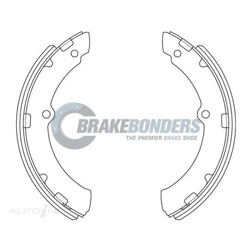 Brake Bonders Rear Brake Shoes - N1746