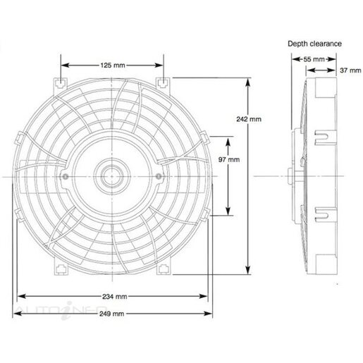 Davies Craig 9-inch Thermatic Fan (24 volt) - 0161