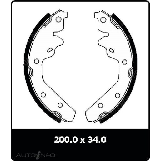 Protex Brake Shoes - Rear - N3012