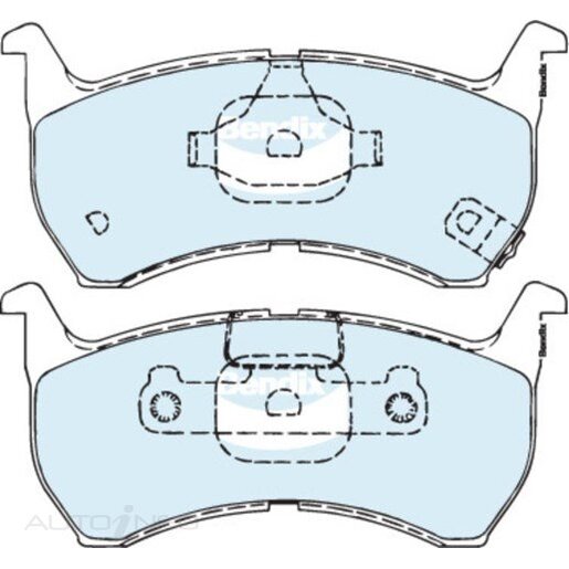 Bendix Ceramic Front Brake Pads - DB414-GCT