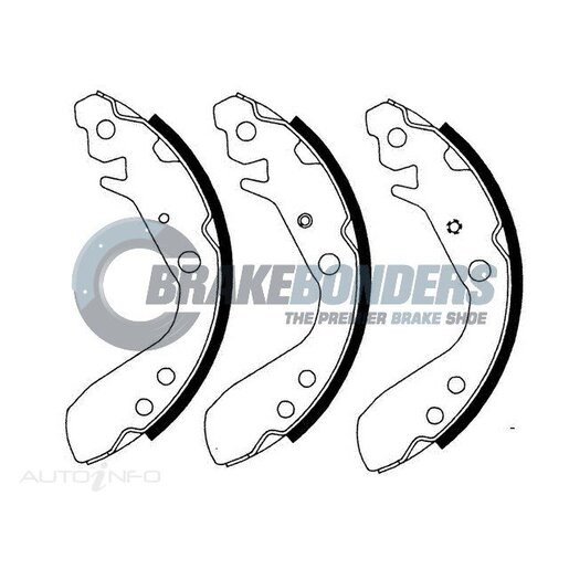 Brake Bonders Rear Brake Shoes - N1849