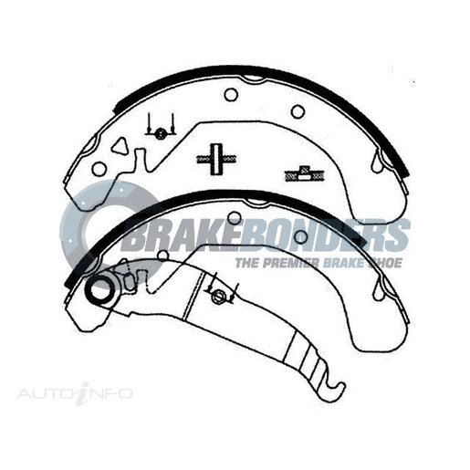 Brake Bonders Rear Brake Shoes - N1788