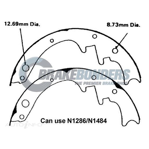 Brake Bonders Rear Brake Shoes - N1265