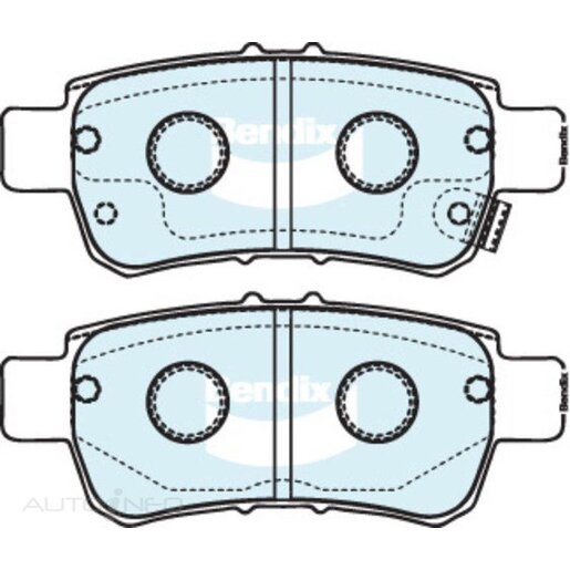 Bendix Ceramic Front Brake Pads - DB1745-GCT