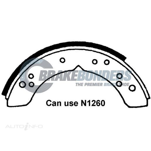 Brake Bonders Rear Brake Shoes - N1430