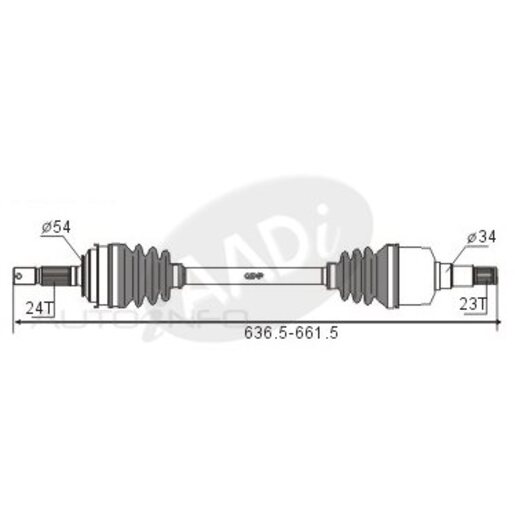 GSP Drive Shaft - Transverse/CV Shaft - CVS.121