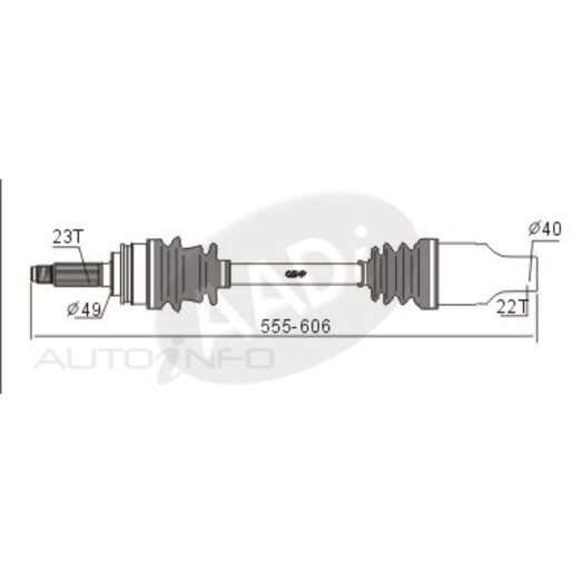 GSP Drive Shaft - Transverse/CV Shaft - CVS.1008